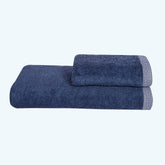 600 GSM Bamboo Towels Set Of 2 - Blue